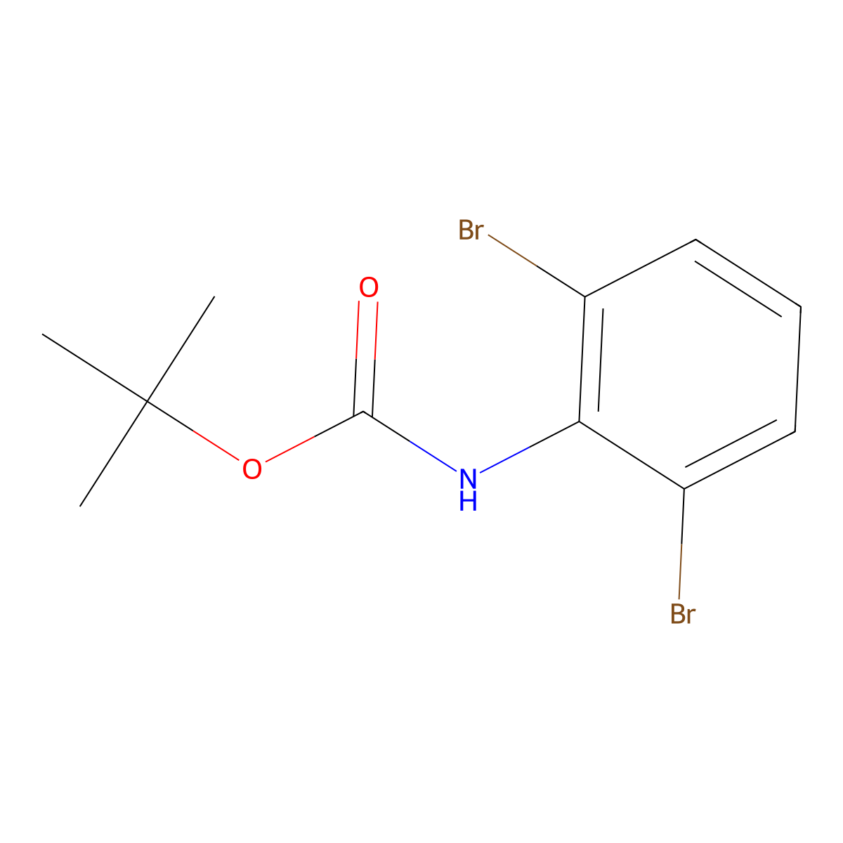 Tert-butyl N-(2,6-dibromophenyl)carbamate molecular structure, CAS 199602-08-9