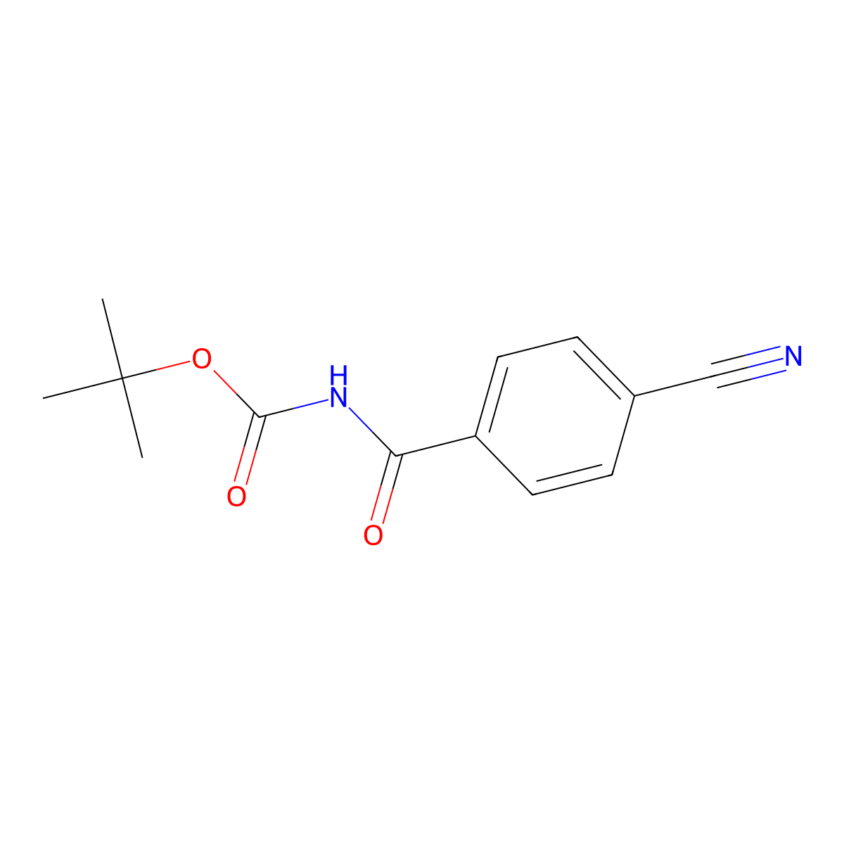 Tert-butyl (4-cyanobenzoyl)carbamate molecular structure, CAS 199604-69-8
