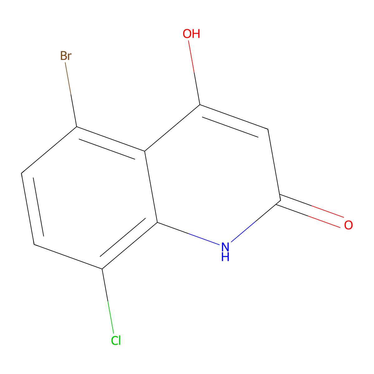 5-Bromo-8-chloro-2-hydroxyquinolin-4(1H)-one molecular structure, CAS 1996052-61-9