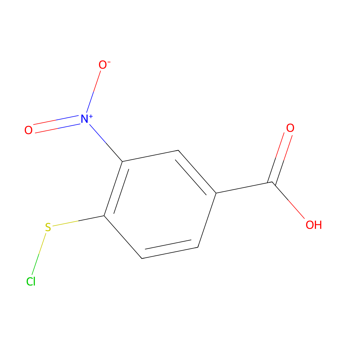 2-Nitro-4-carboxyphenylsulfenyl chloride molecular structure, CAS 19961-56-9