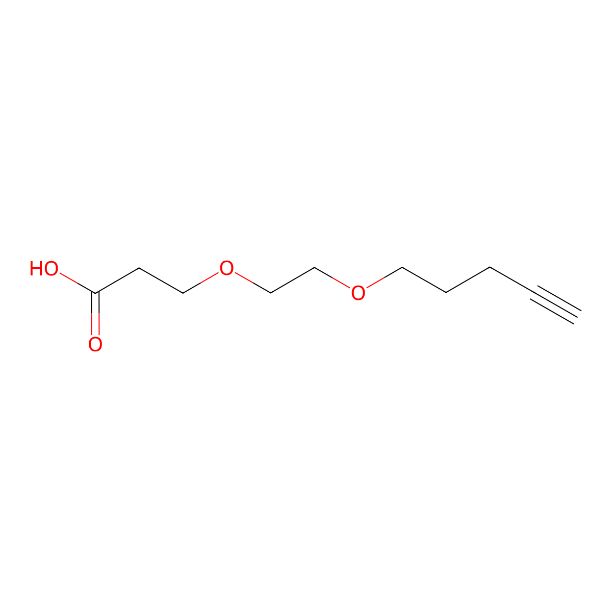 3-[2-(Pent-4-yn-1-yloxy)ethoxy]propanoic acid molecular structure, CAS 1996102-80-7