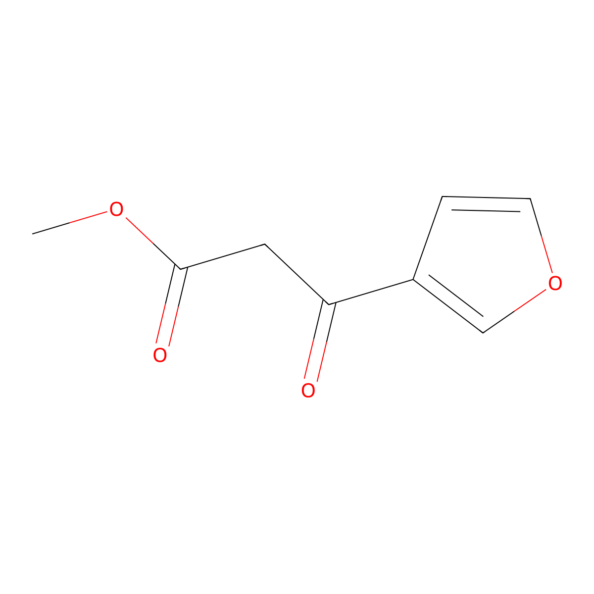 Methyl 3-oxo-3-(3-furanyl)propanoate molecular structure, CAS 199611-76-2