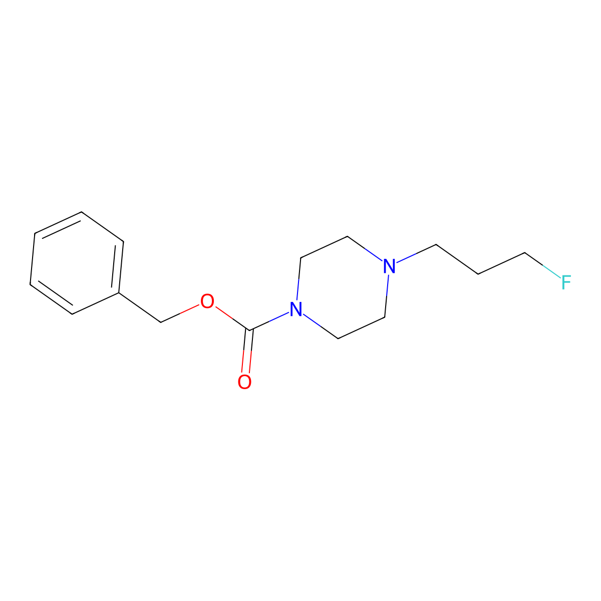 Benzyl 4-(3-fluoropropyl)piperazine-1-carboxylate molecular structure, CAS 1996149-26-8