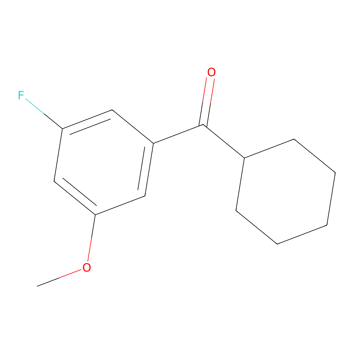 Cyclohexyl(3-fluoro-5-methoxyphenyl)methanone molecular structure, CAS 1996150-94-7