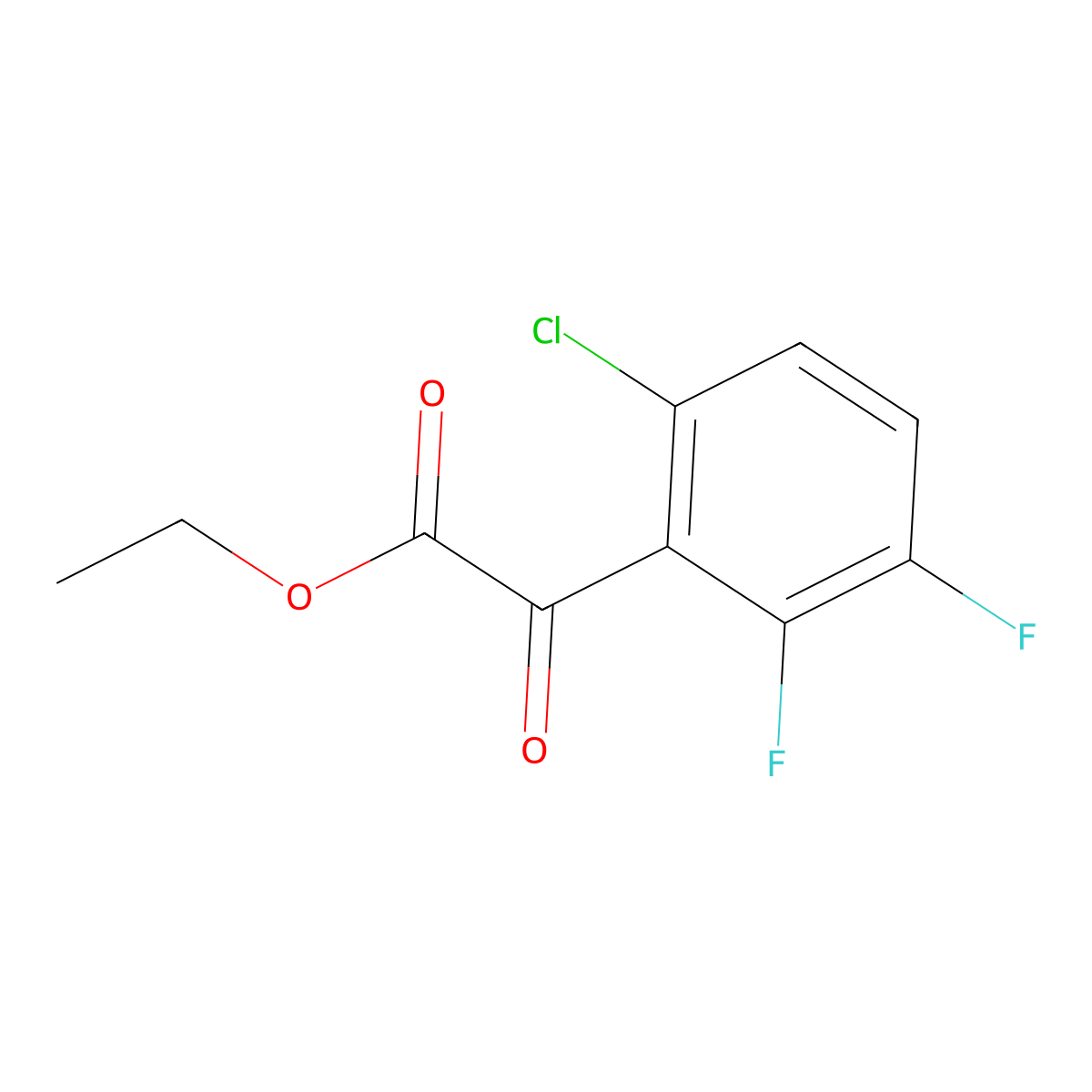 Ethyl 6-chloro-2,3-difluoro-alpha-oxobenZeneacetate molecular structure, CAS 1996176-63-6