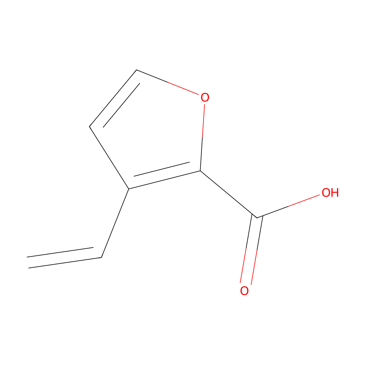 3-Ethenylfuran-2-carboxylic acid molecular structure, CAS 1996188-38-5