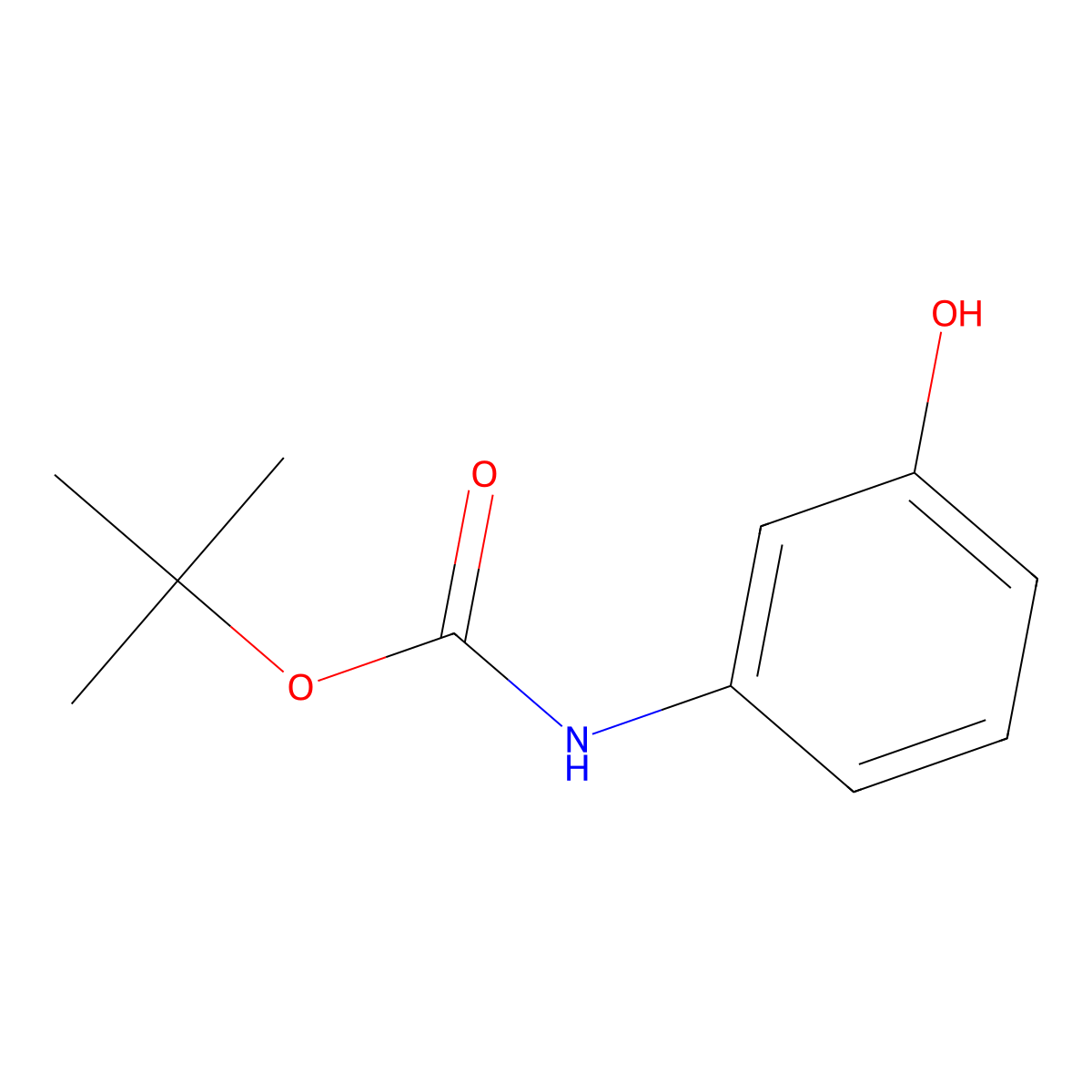 tert-butyl N-(3-hydroxyphenyl)carbamate molecular structure, CAS 19962-06-2
