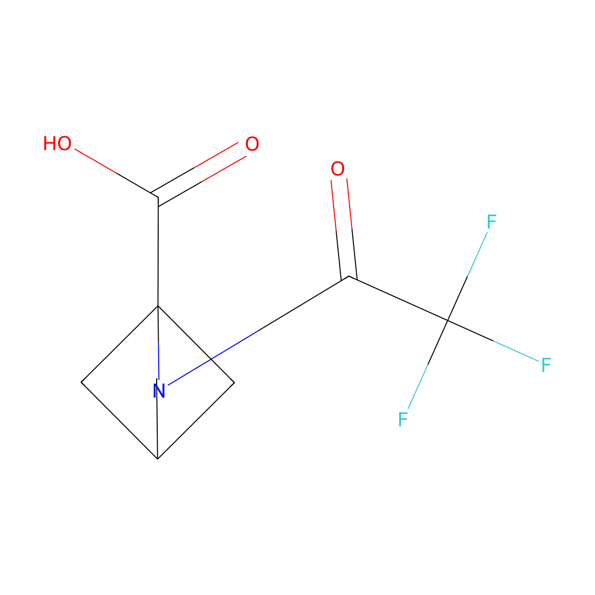2-(Trifluoroacetyl)-2-azabicyclo[2.1.1]hexane-1-carboxylic acid molecular structure, CAS 1996206-93-9