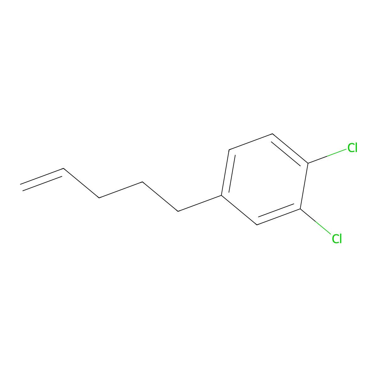 5-(3,4-Dichlorophenyl)-1-pentene molecular structure, CAS 1996234-30-0