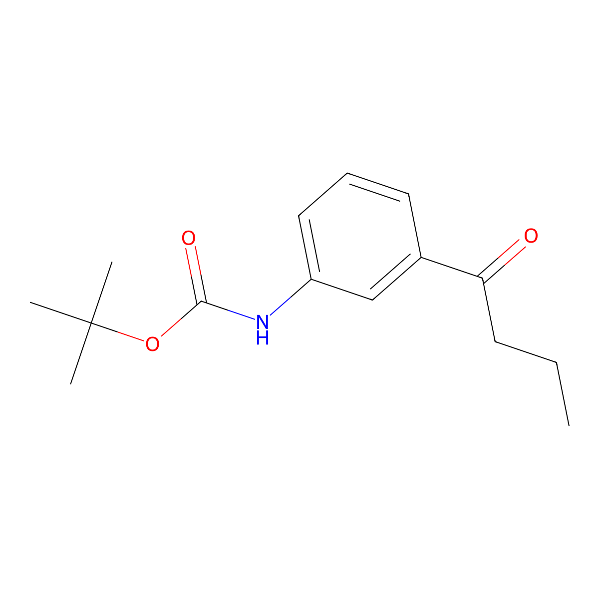 tert-butyl N-(3-butanoylphenyl)carbamate molecular structure, CAS 1996258-55-9