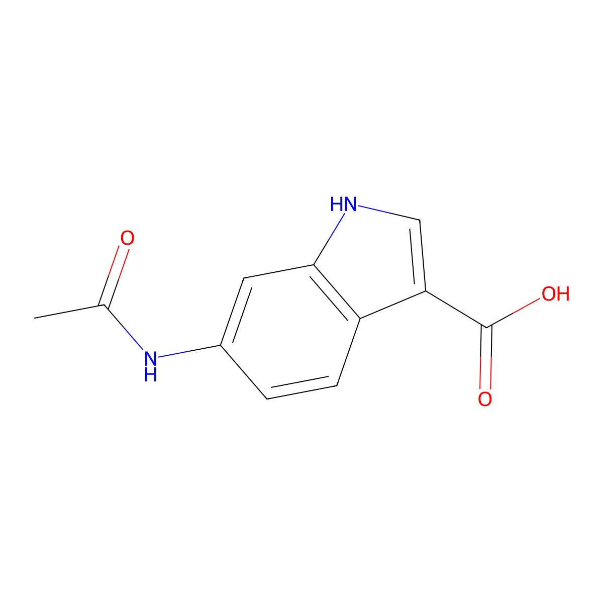 6-acetamido-1H-indole-3-carboxylic acid molecular structure, CAS 1996272-23-1