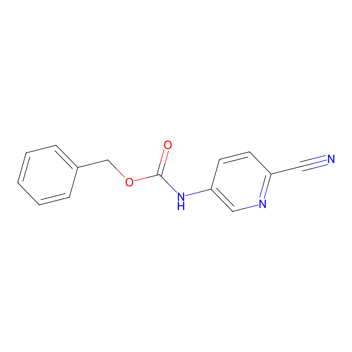 benzyl N-(6-cyanopyridin-3-yl)carbamate molecular structure, CAS 1996305-73-7