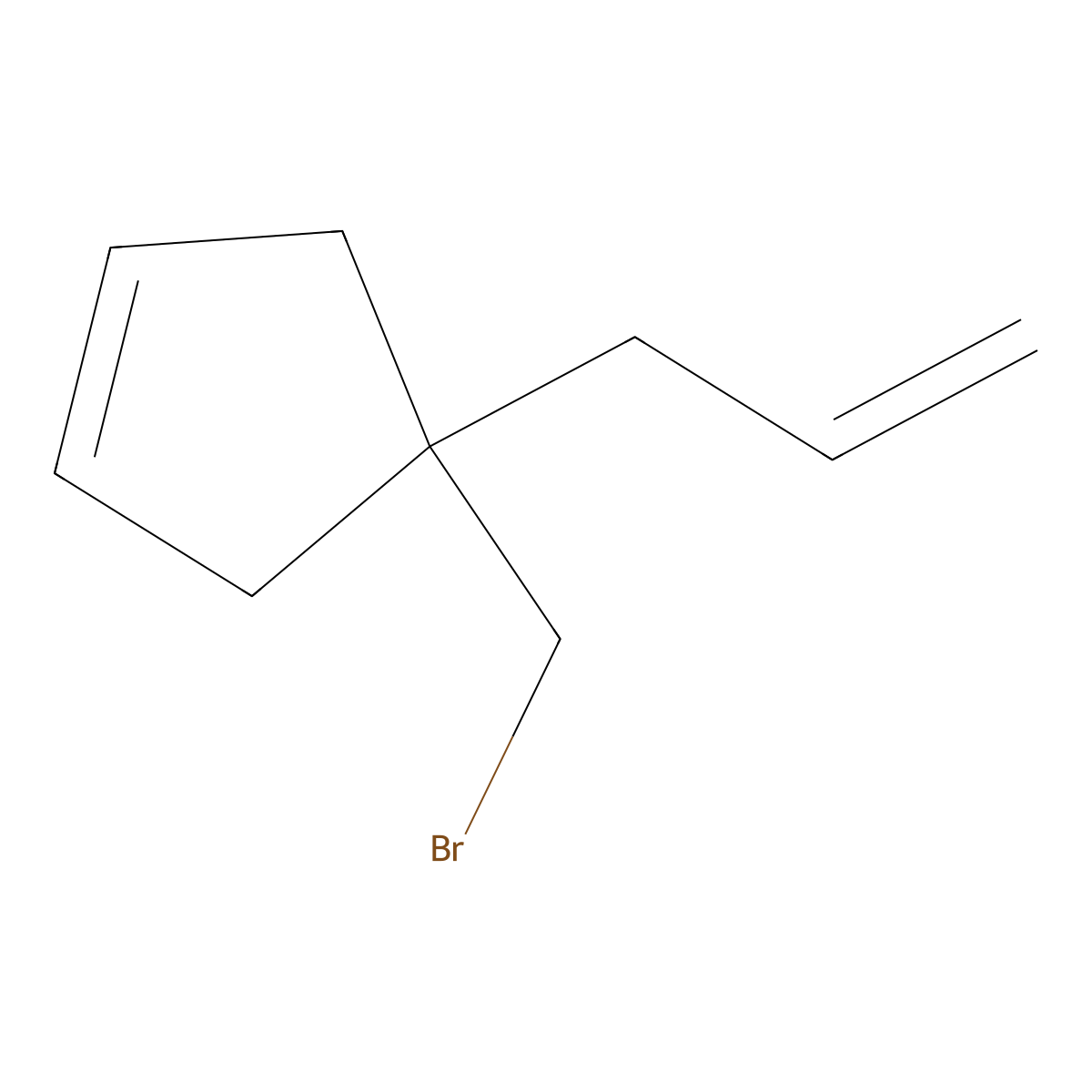 4-(Bromomethyl)-4-(prop-2-en-1-yl)cyclopent-1-ene molecular structure, CAS 1996333-35-7