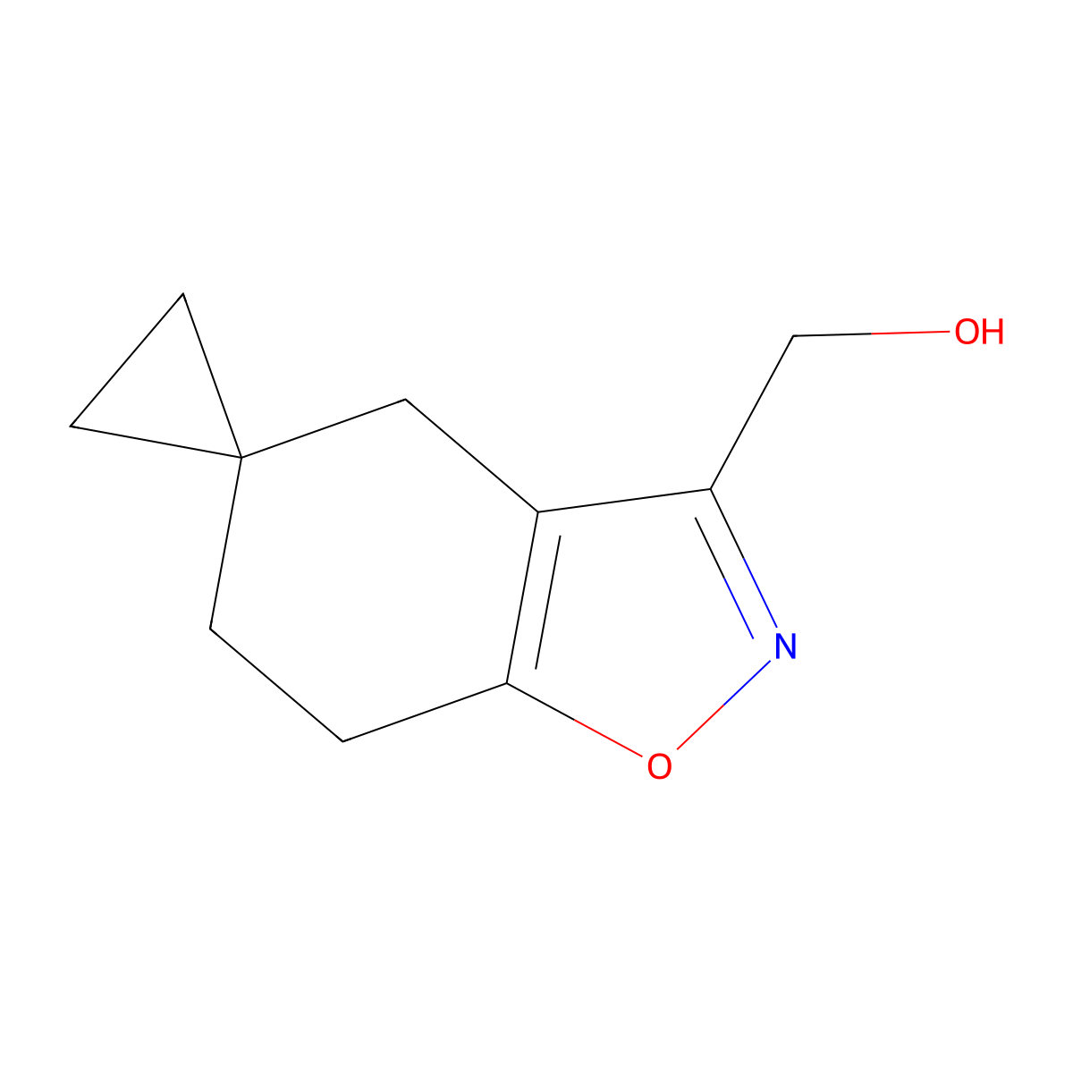 {6,7-dihydro-4H-spiro[1,2-benzoxazole-5,1'-cyclopropane]-3-yl}methanol molecular structure, CAS 1996475-89-8