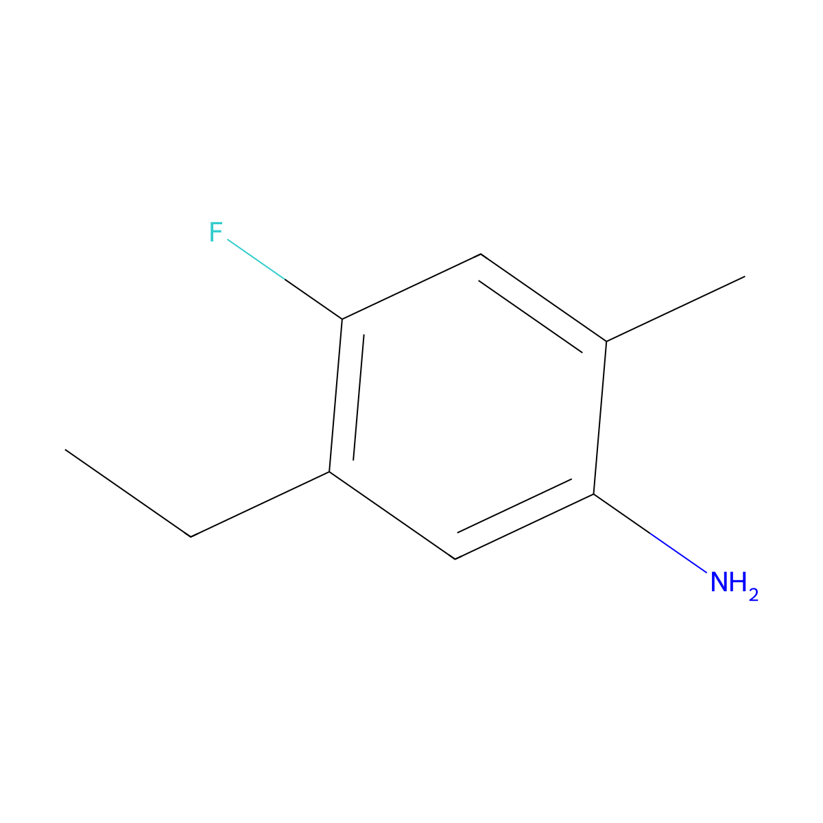 5-Ethyl-4-fluoro-2-methylaniline molecular structure, CAS 1996508-52-1