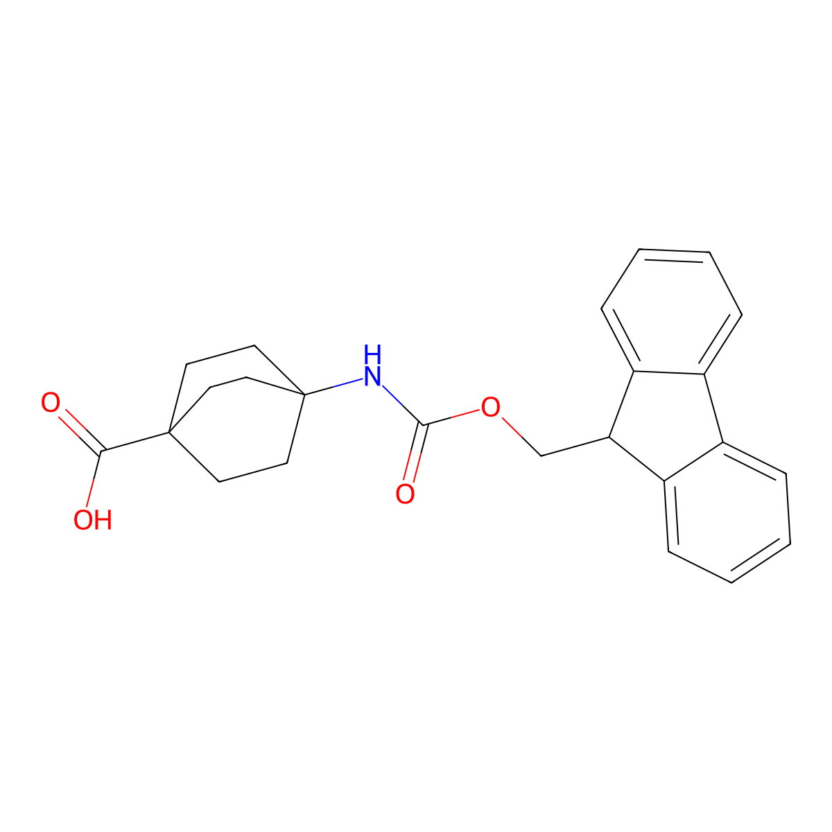 4-({[(9H-fluoren-9-yl)methoxy]carbonyl}amino)bicyclo[2.2.2]octane-1-carboxylic acid molecular structure, CAS 1996539-58-2