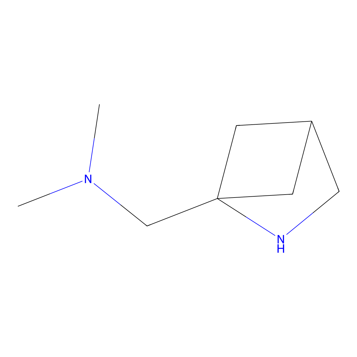 ({2-Azabicyclo[2.1.1]hexan-1-yl}methyl)dimethylamine molecular structure, CAS 1996554-32-5