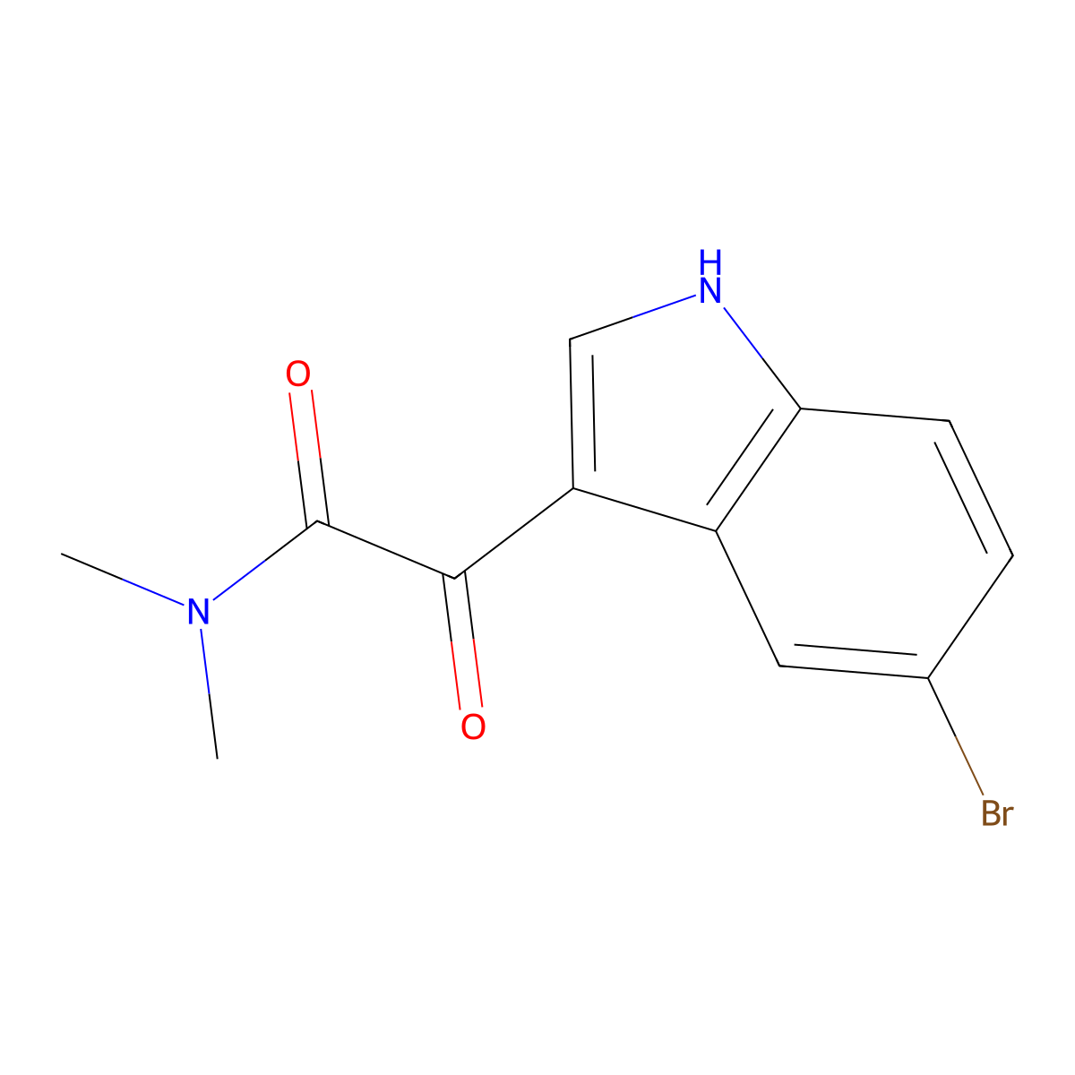 2-(5-bromo-1H-indol-3-yl)-N,N-dimethyl-2-oxoacetamide molecular structure, CAS 199658-93-0