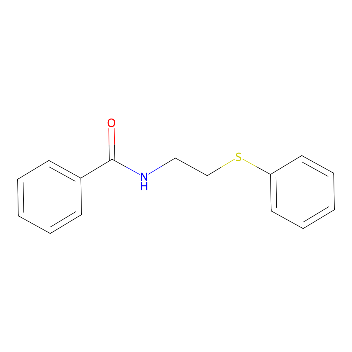 Benzamide, N-[2-(phenylthio)ethyl]- molecular structure, CAS 19966-32-6