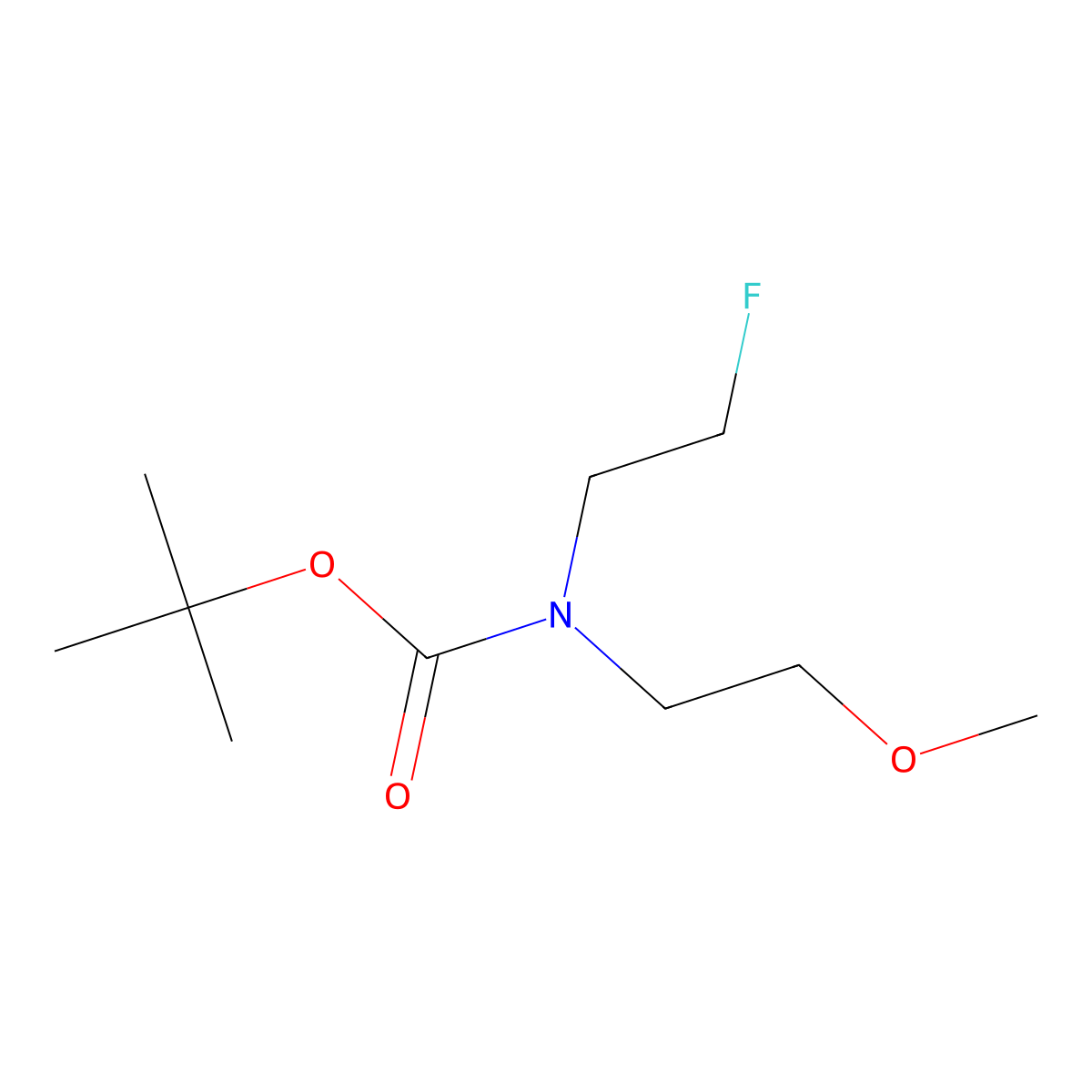 tert-butyl N-(2-fluoroethyl)-N-(2-methoxyethyl)carbamate molecular structure, CAS 1996613-12-7