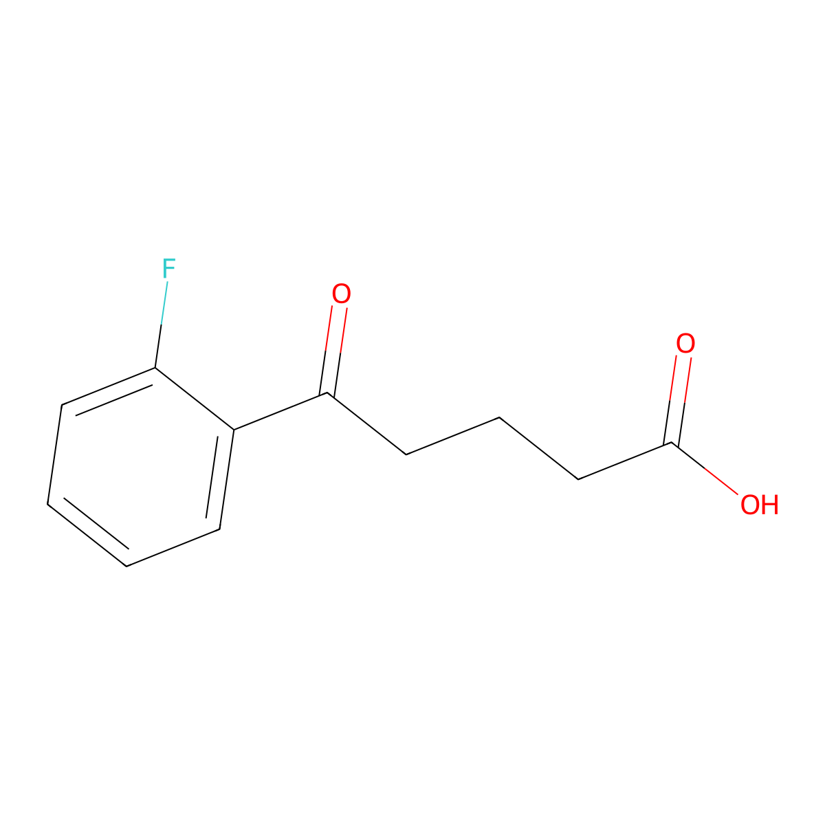 5-(2-Fluorophenyl)-5-oxopentanoic acid molecular structure, CAS 199664-70-5
