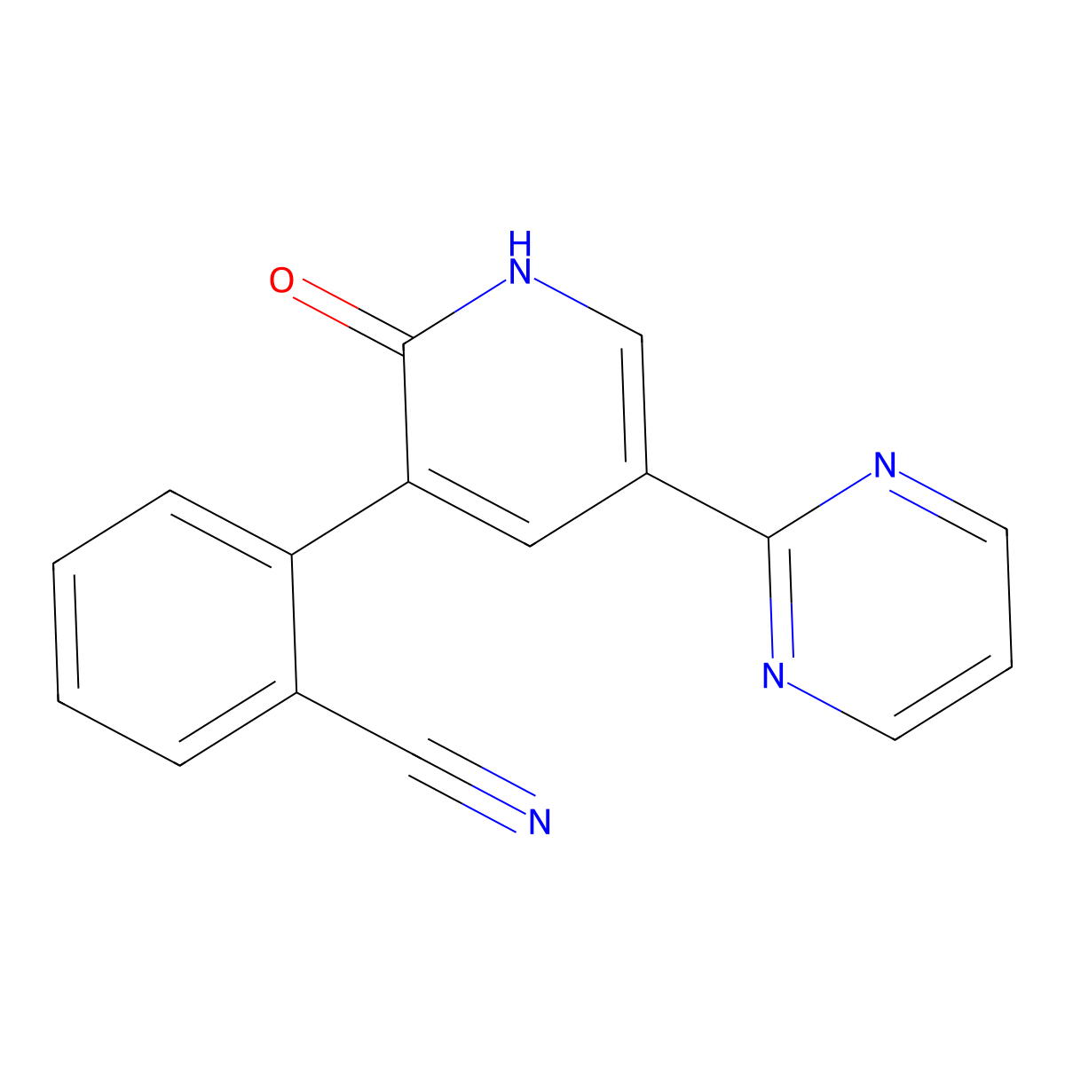 2-(2-Oxo-5-(pyrimidin-2-YL)-1,2-dihydropyridin-3-YL)benzonitrile molecular structure, CAS 1996640-84-6