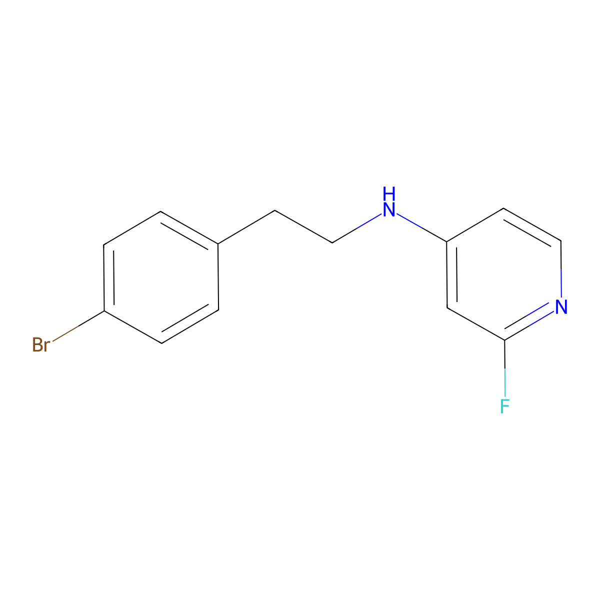 N-[2-(4-bromophenyl)ethyl]-2-fluoropyridin-4-amine molecular structure, CAS 1996707-74-4