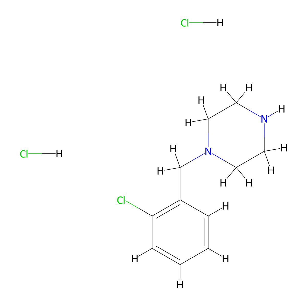 1-(2-Chloro-benzyl)-piperazine dihydrochloride molecular structure, CAS 199672-00-9