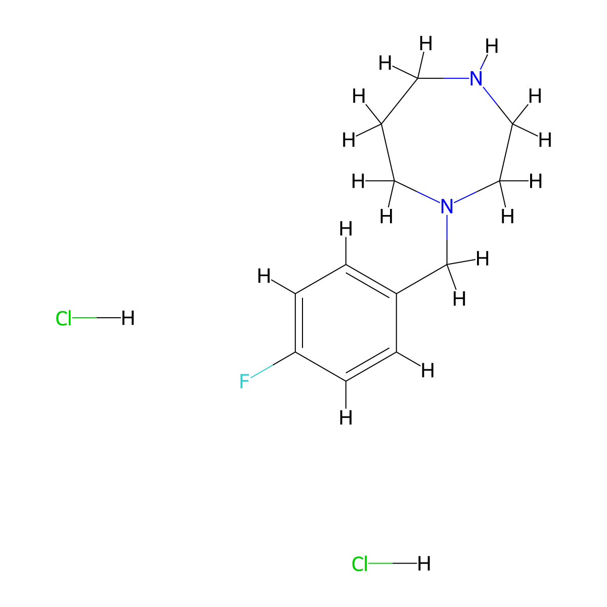 1-(4-Fluorobenzyl)-[1,4]diazepane dihydrochloride molecular structure, CAS 199672-23-6