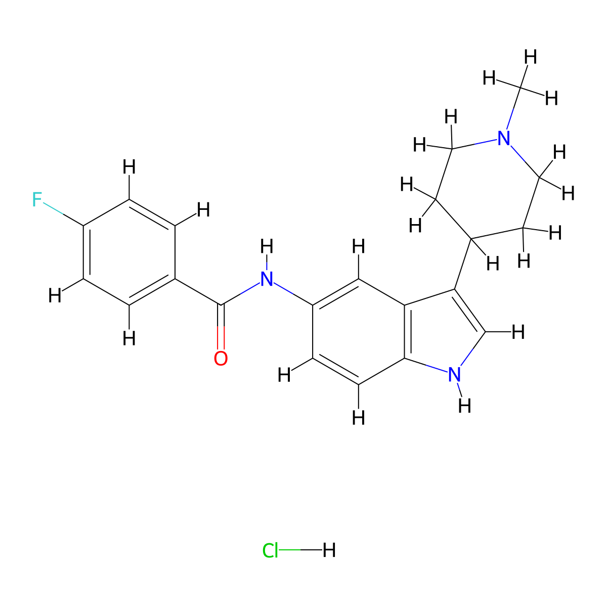 LY 334370 hydrochloride molecular structure, CAS 199673-74-0