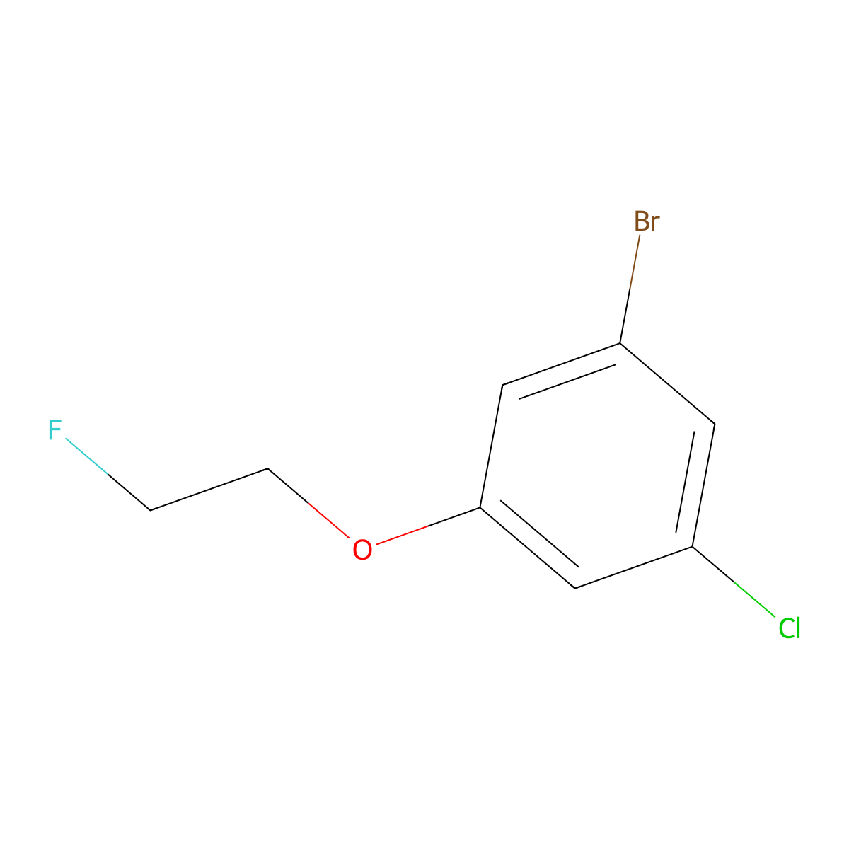 1-Bromo-3-chloro-5-(2-fluoroethoxy)benzene molecular structure, CAS 1996767-02-2