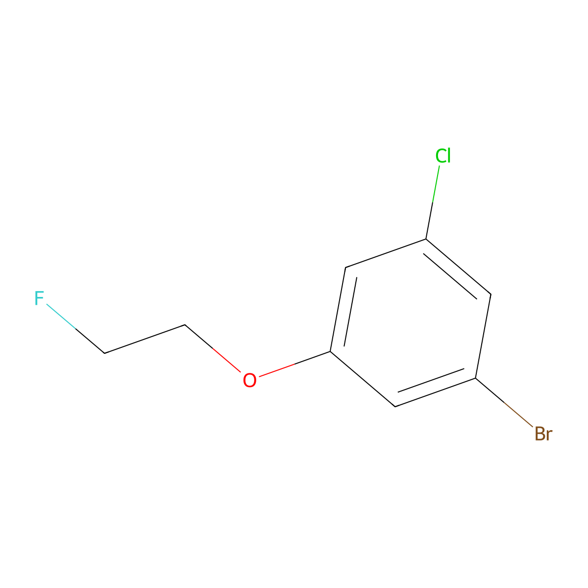 1-Bromo-3-chloro-5-(2-fluoroethoxy)benzene molecular structure, CAS 1996767-02-2