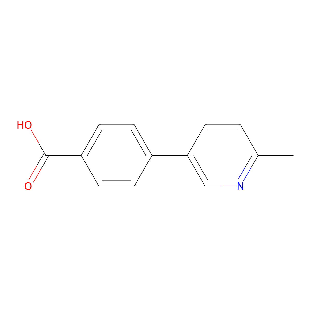 4-(6-Methylpyridin-3-yl)benzoic acid molecular structure, CAS 199678-10-9