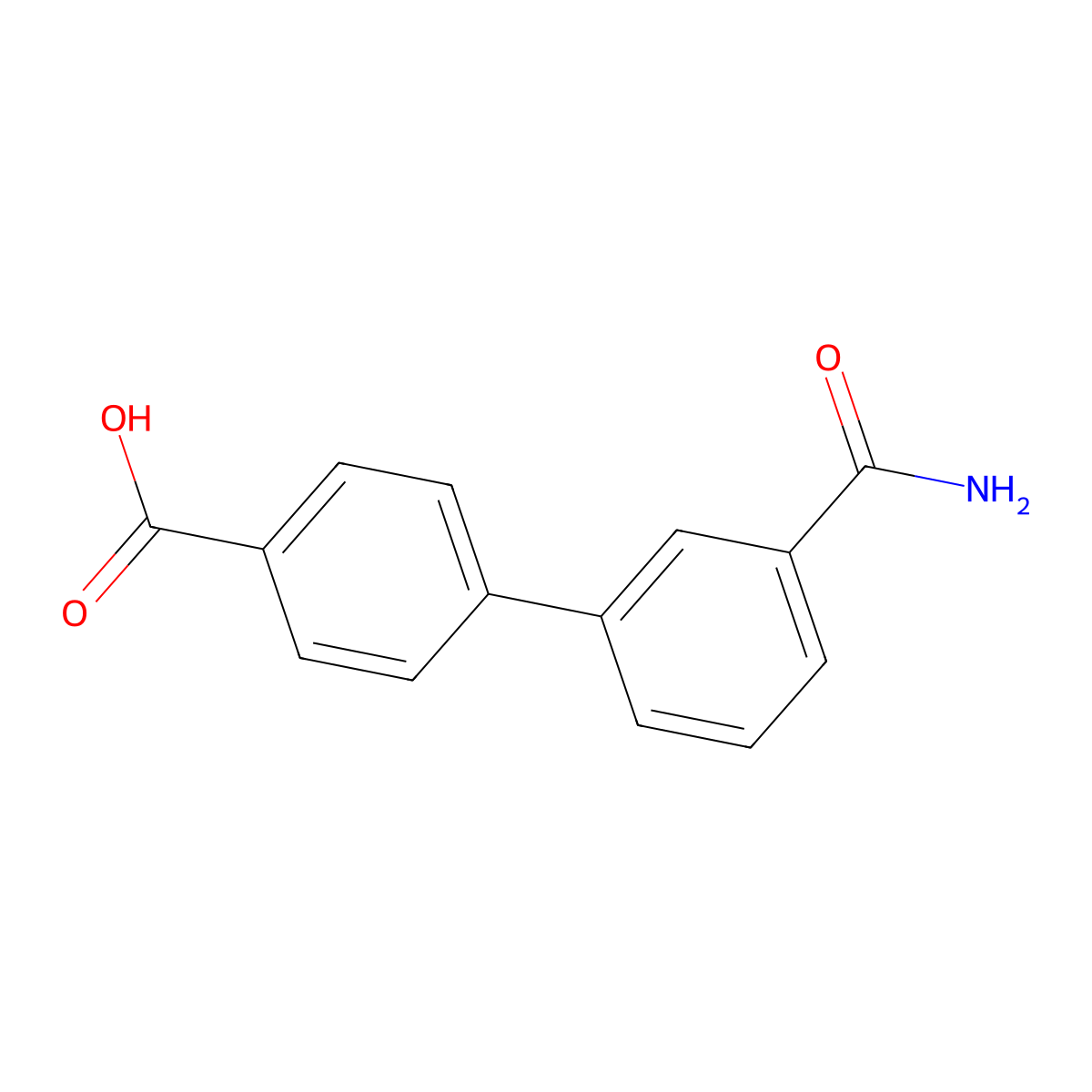 4-(3-Aminocarbonylphenyl)benzoic acid molecular structure, CAS 199678-18-7