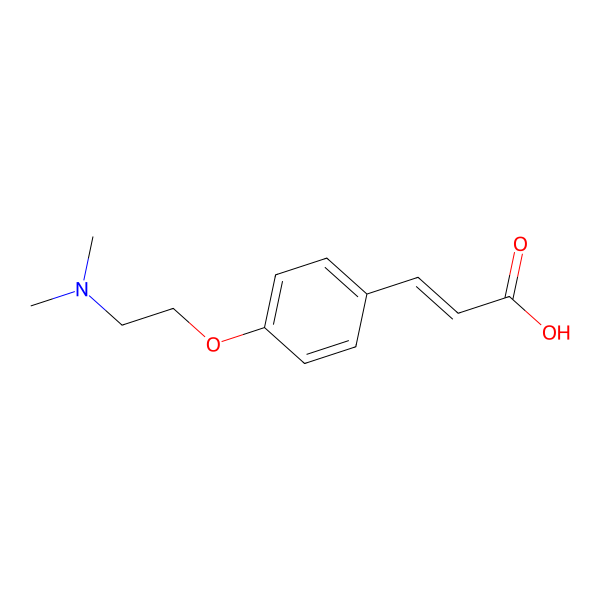 (2e)-3-(4-[2-(Dimethylamino)ethoxy]phenyl)prop-2-enoic acid molecular structure, CAS 199678-86-9
