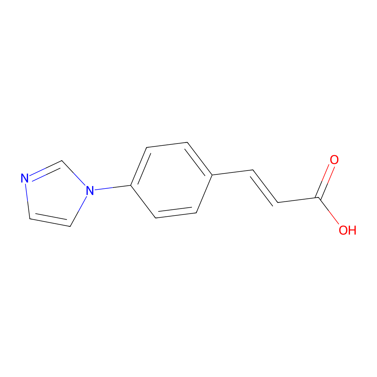 (E)-3-(4-(1H-Imidazol-1-YL)phenyl)acrylic acid molecular structure, CAS 199679-03-3
