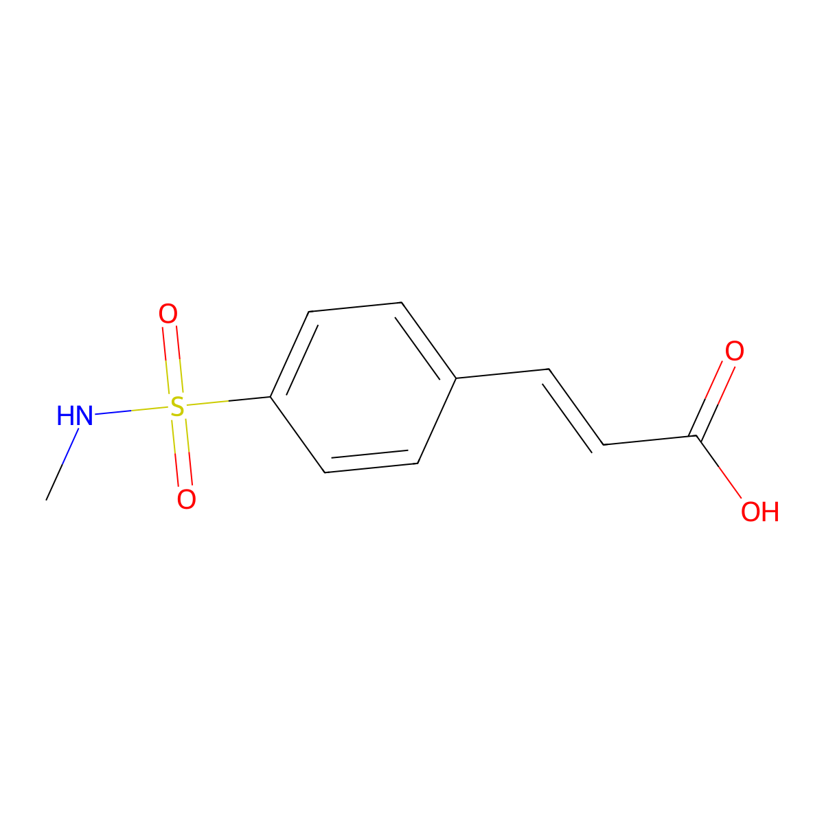 3-[4-(Methylsulfamoyl)phenyl]prop-2-enoic acid molecular structure, CAS 199679-41-9