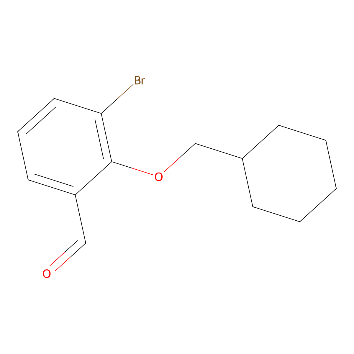 3-Bromo-2-(cyclohexylmethoxy)benzaldehyde molecular structure, CAS 1996852-72-2