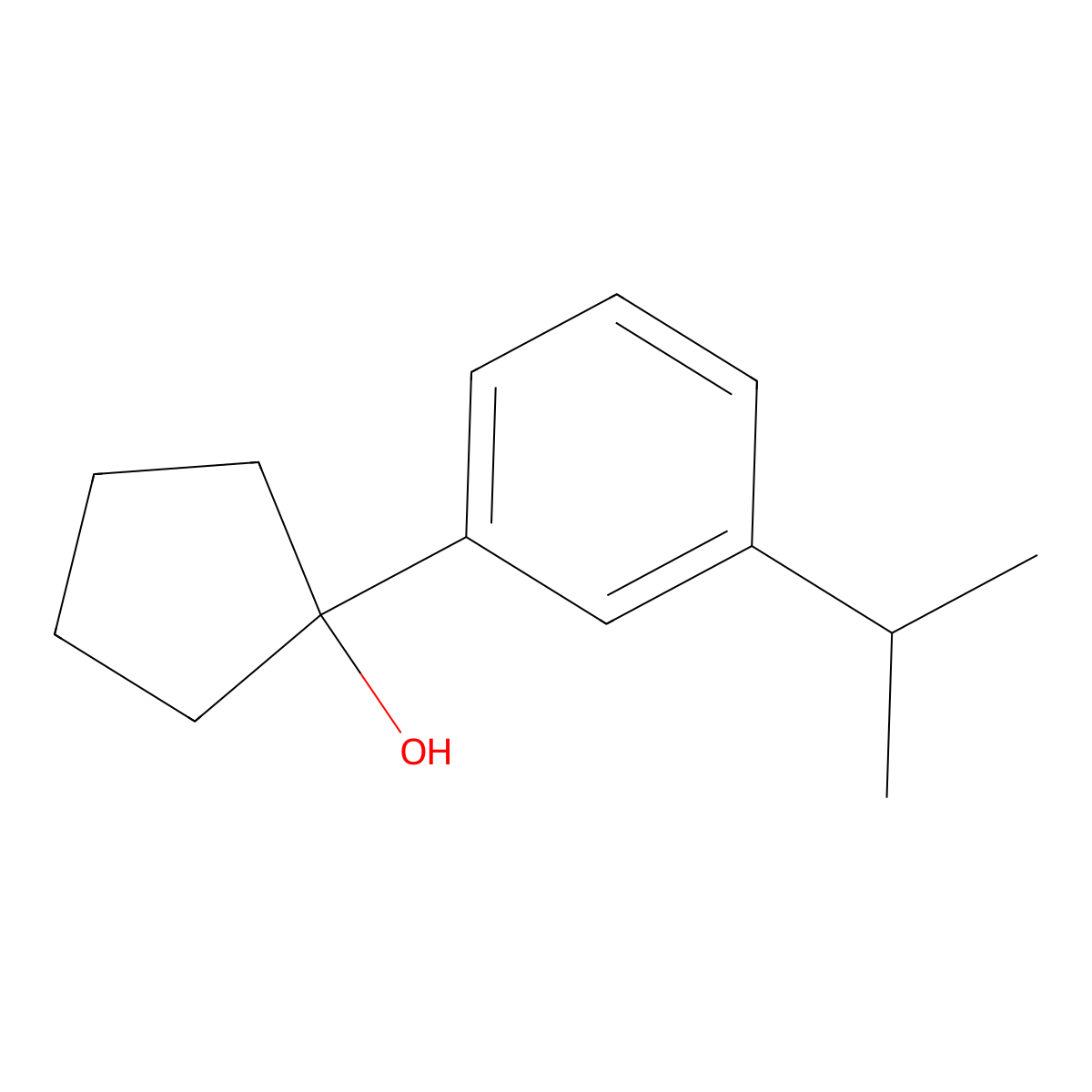 1-(3-Isopropylphenyl)cyclopentanol molecular structure, CAS 1996988-36-3