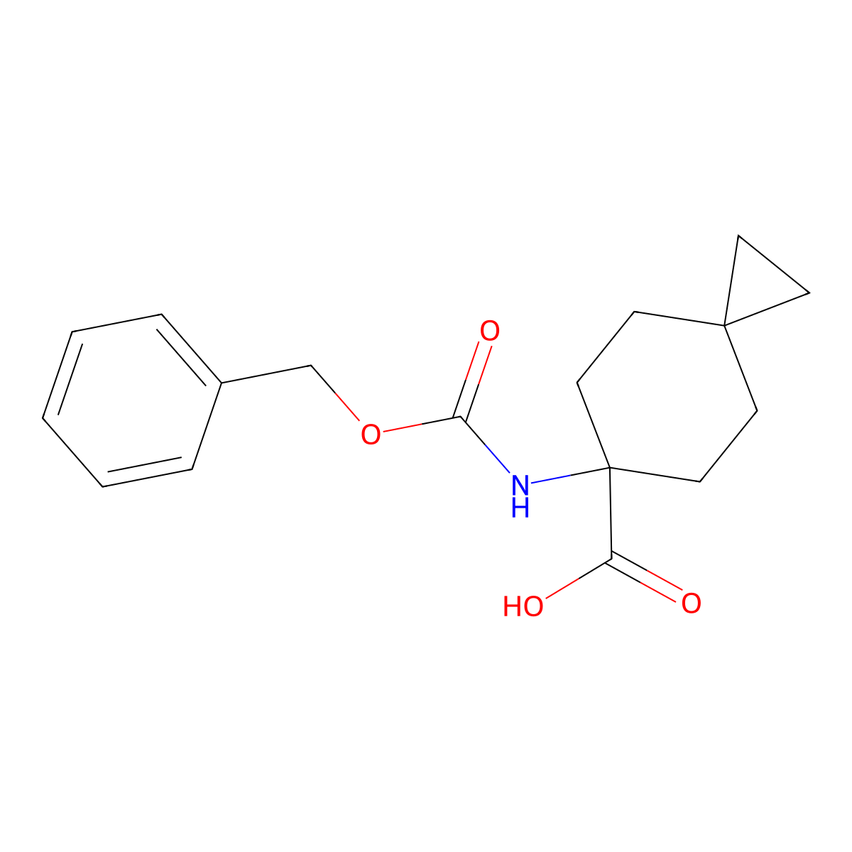 6-{[(Benzyloxy)carbonyl]amino}spiro[2.5]octane-6-carboxylic acid molecular structure, CAS 1996994-58-1