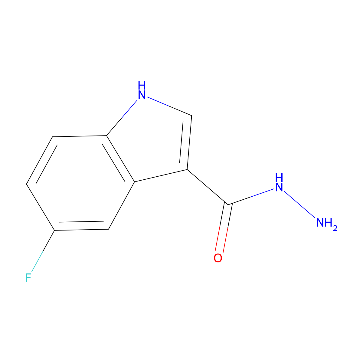 5-Fluoro-1h-indole-3-carbohydrazide molecular structure, CAS 1997-83-7