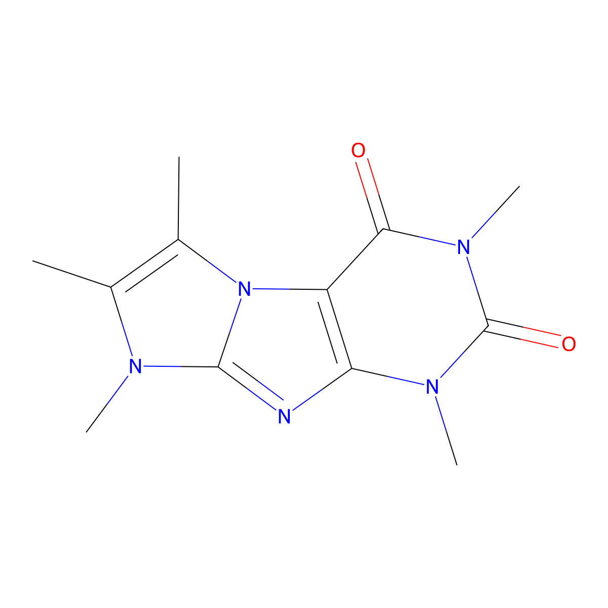 1,3,6,7,8-pentamethyl-1H-imidazo[2,1-f]purine-2,4(3H,8H)-dione molecular structure, CAS 19970-39-9