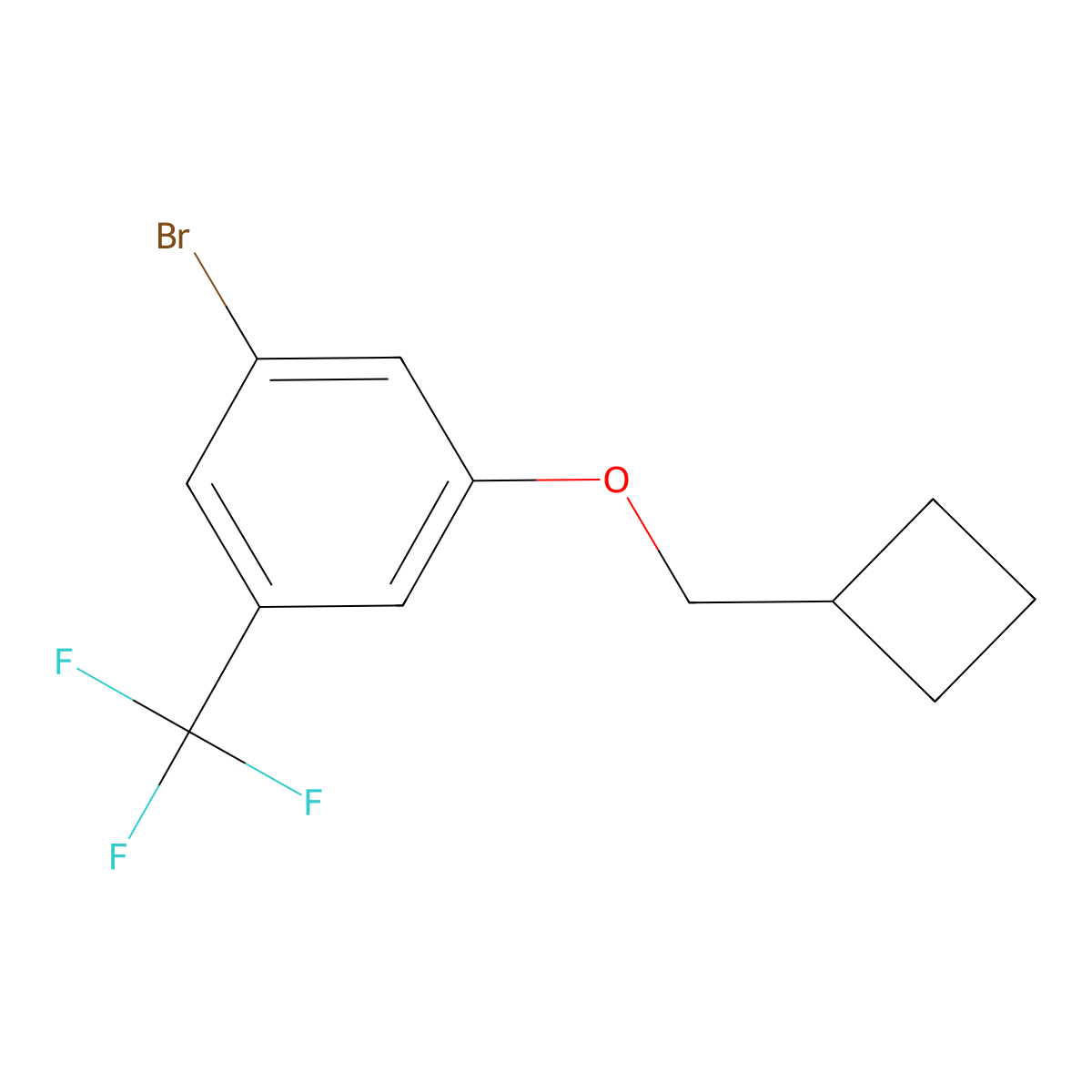 1-Bromo-3-(cyclobutylmethoxy)-5-(trifluoromethyl)benzene molecular structure, CAS 1997141-21-5