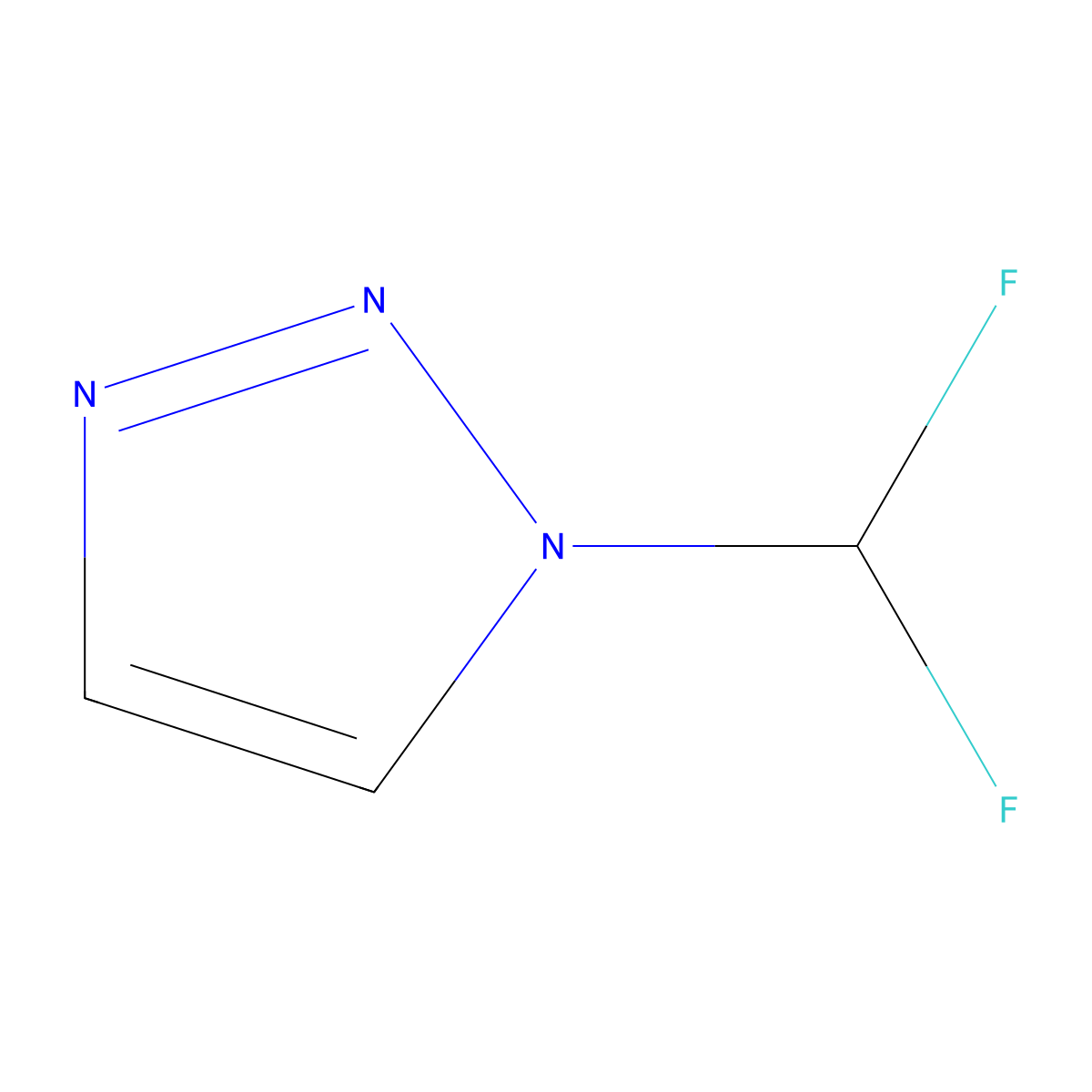 1-(Difluoromethyl)-1H-1,2,3-triazole molecular structure, CAS 1997157-22-8