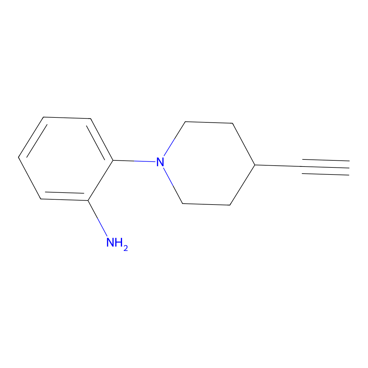 2-(4-Ethynylpiperidin-1-yl)aniline molecular structure, CAS 1997234-66-8
