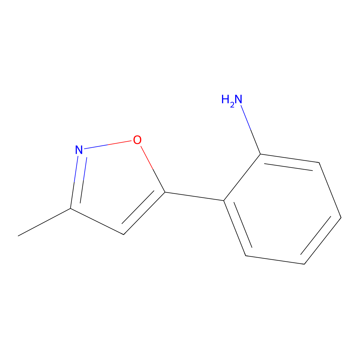 2-(3-Methylisoxazol-5-yl)aniline molecular structure, CAS 199724-75-9