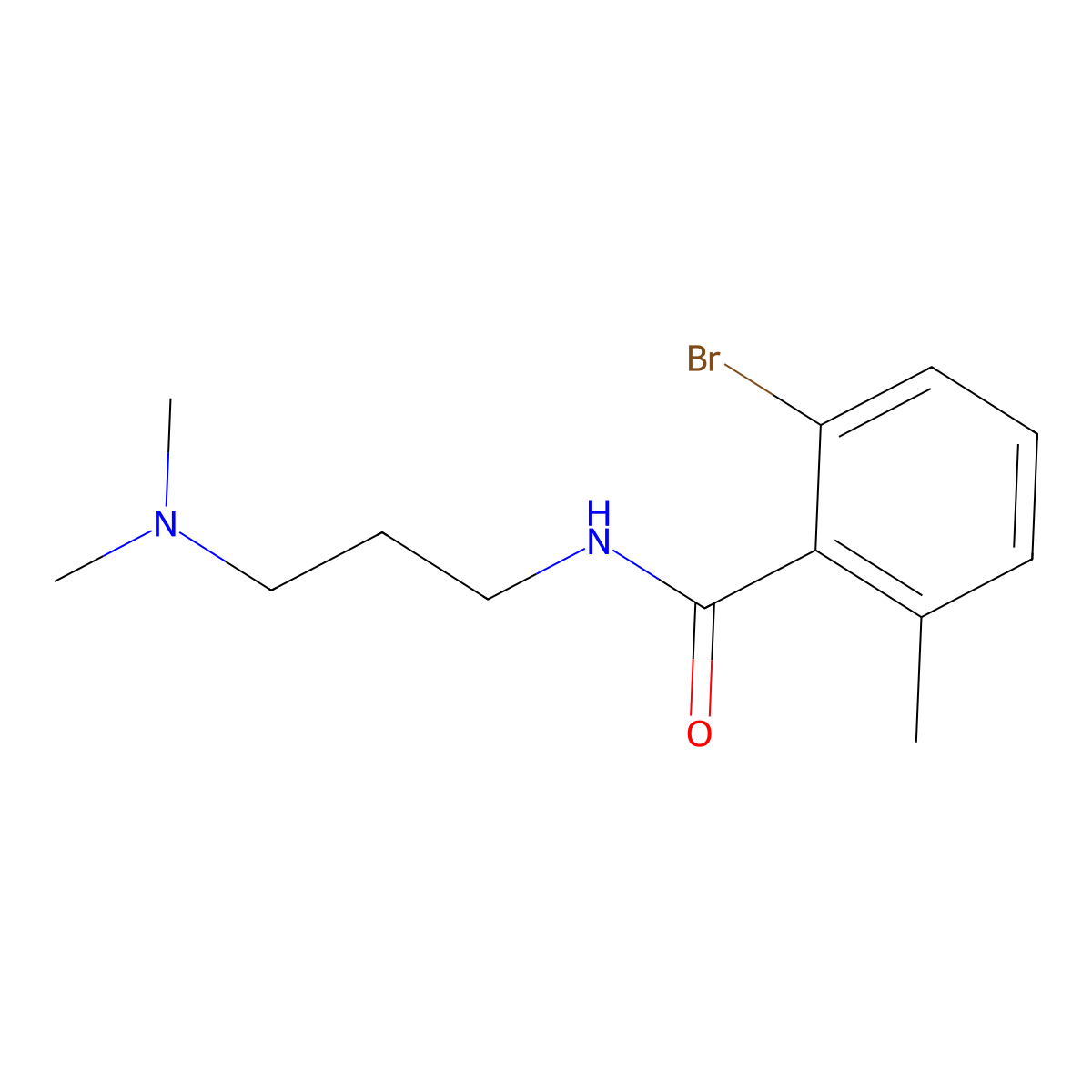 2-Bromo-N-[3-(dimethylamino)propyl]-6-methylbenzamide molecular structure, CAS 1997247-07-0