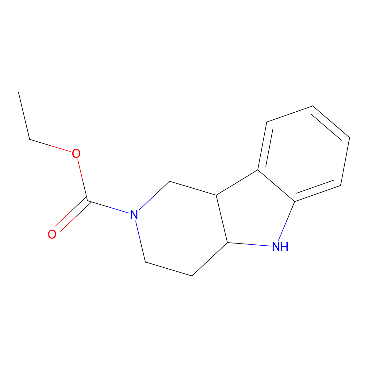 Ethyl cis-1,3,4,4a,5,9b-hexahydro-2H-pyrido[4,3-b]indole-2-carboxylate molecular structure, CAS 199725-38-7