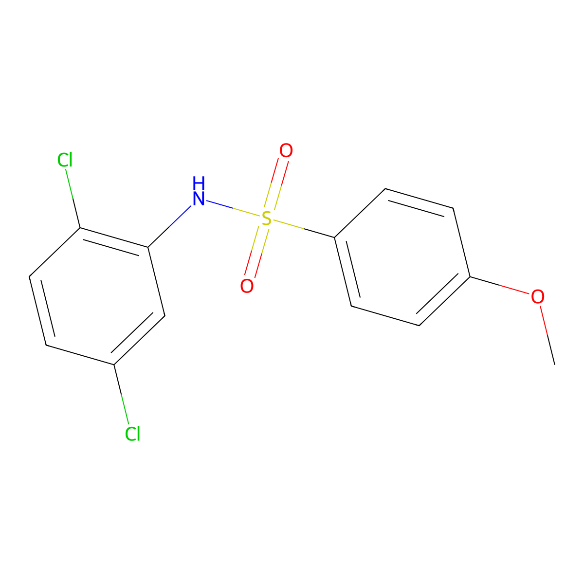 N-(2,5-dichlorophenyl)-4-methoxybenzenesulfonamide molecular structure, CAS 199726-37-9