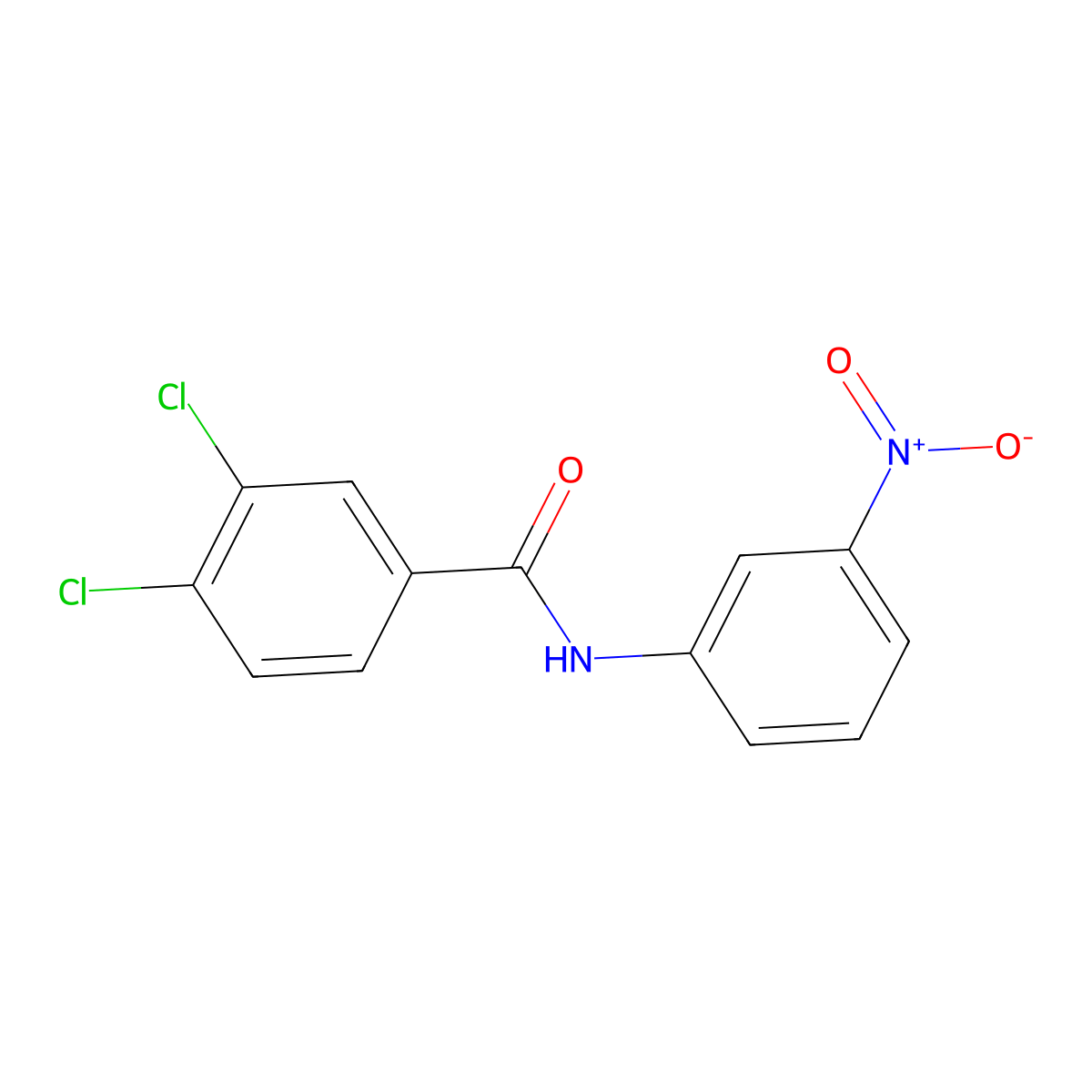 3,4-dichloro-N-(3-nitrophenyl)benzamide molecular structure, CAS 199727-05-4